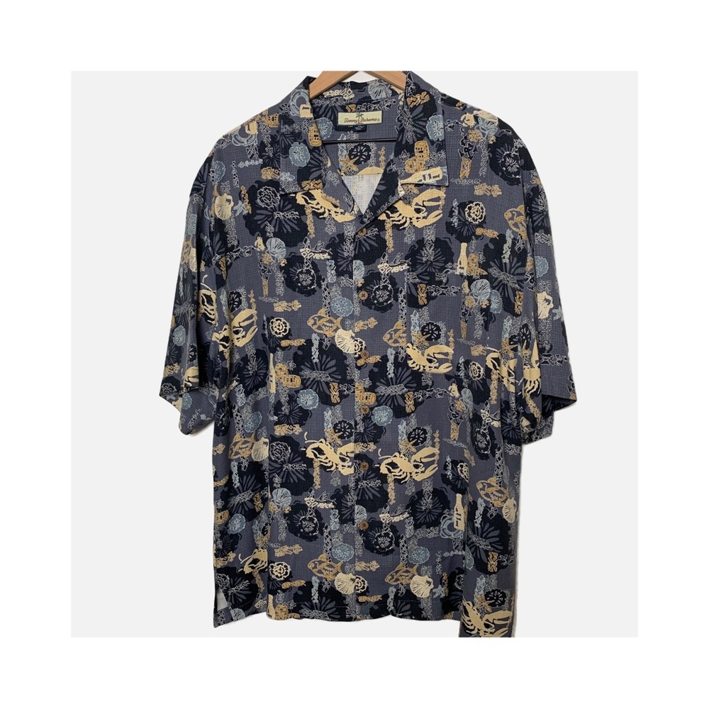 TOMMY BAHAMA Button Down Silk Camp Shirt